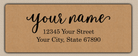 Brown Flowing Elegant Return Address Labels