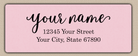 Pink Flowing Elegant Return Address Labels