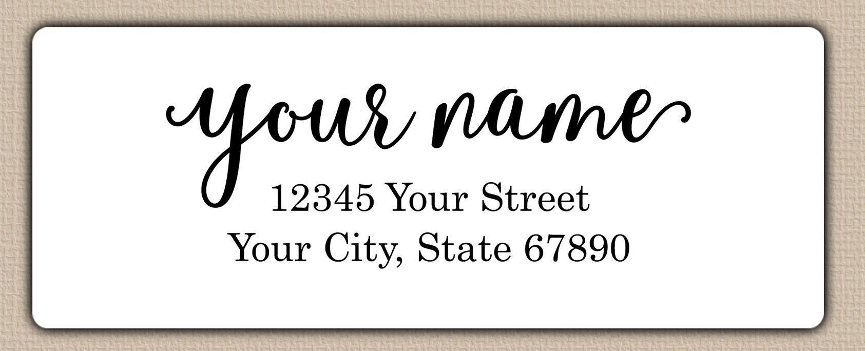 White Flowing Elegant Return Address Labels