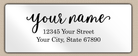 White Glossy Flowing Elegant Return Address Labels