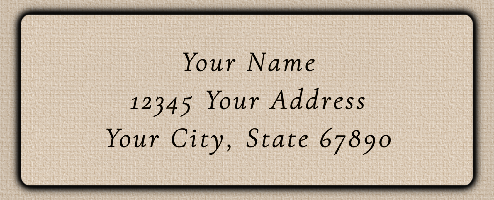Clear Glossy Classic Wedding Script Return Address Labels