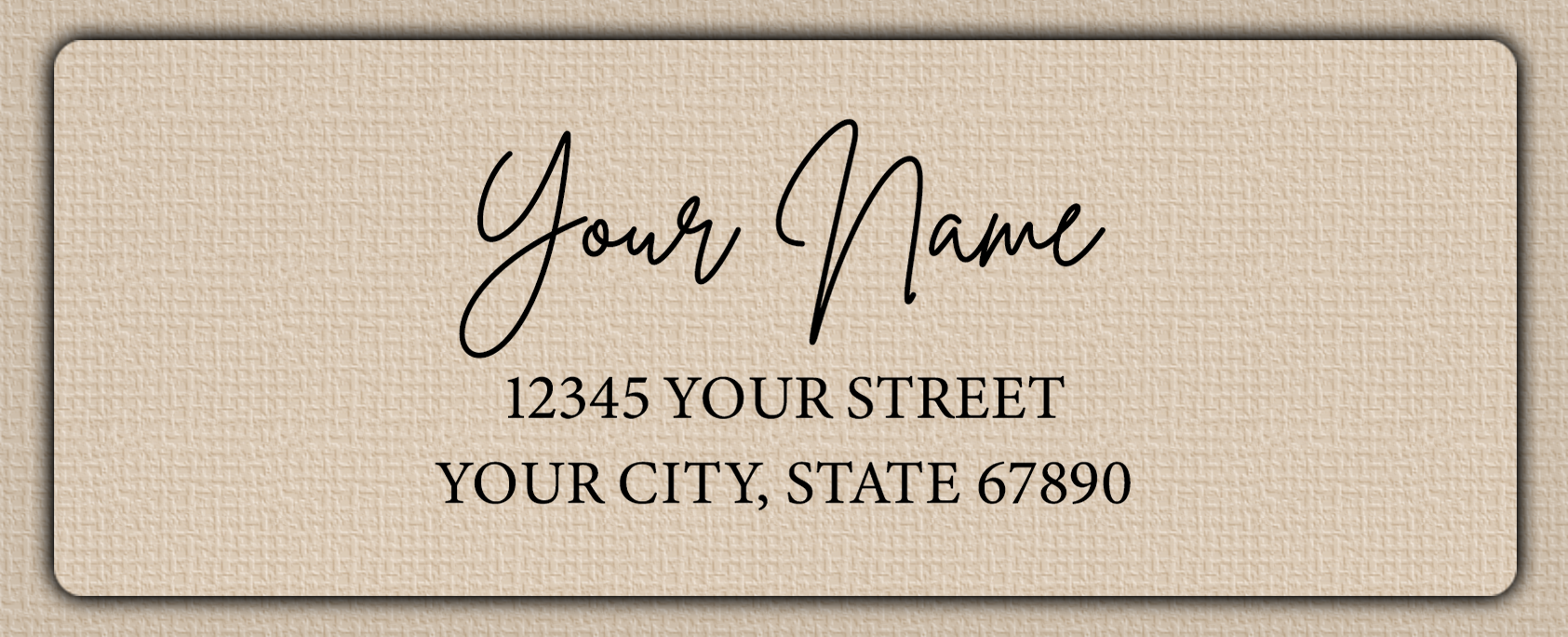 Clear Glossy Fashionable Signature Script Return