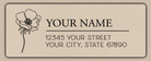 Clear Glossy Poppy Line Art Return Return Address Labels