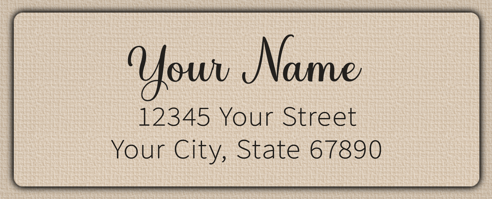 Clear Glossy Charming Cursive Script Return Address Labels
