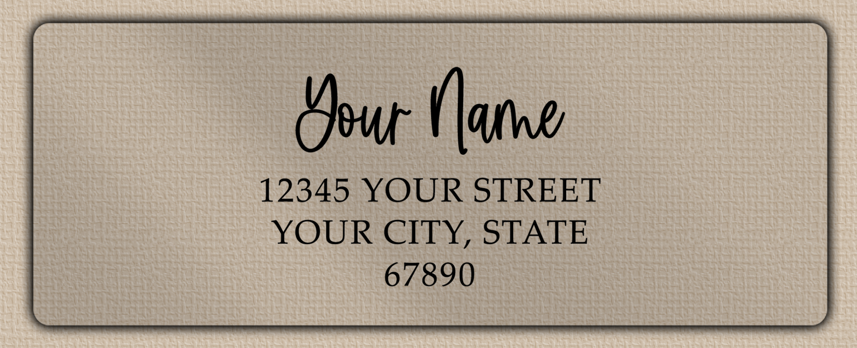 Clear Matt Bouncy Handwriting Script Return Address Labels