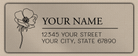 Clear Matt Poppy Line Art Return Return Address Labels