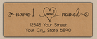 Brown Charming Couple Return Address Labels