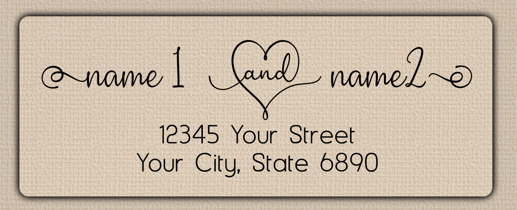Clear Glossy Charming Couple Return Address Labels