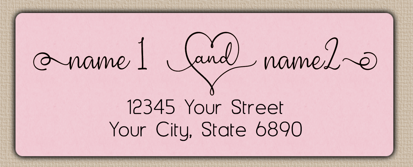 Pink Charming Couple Return Address Labels
