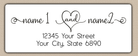 White Charming Couple Return Address Labels