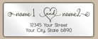 White Glossy Charming Couple Return Address Labels
