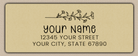 Ecru Morning Glory Line Art Return Address Labels