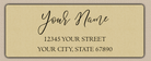 Ecru Elegant Flowing Script Return Address Labels