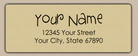 Ecru Whimsical Script Return Address Labels