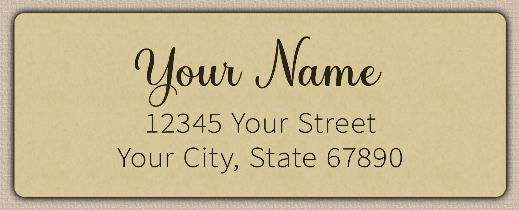 Ecru Charming Cursive Script Return Address Labels