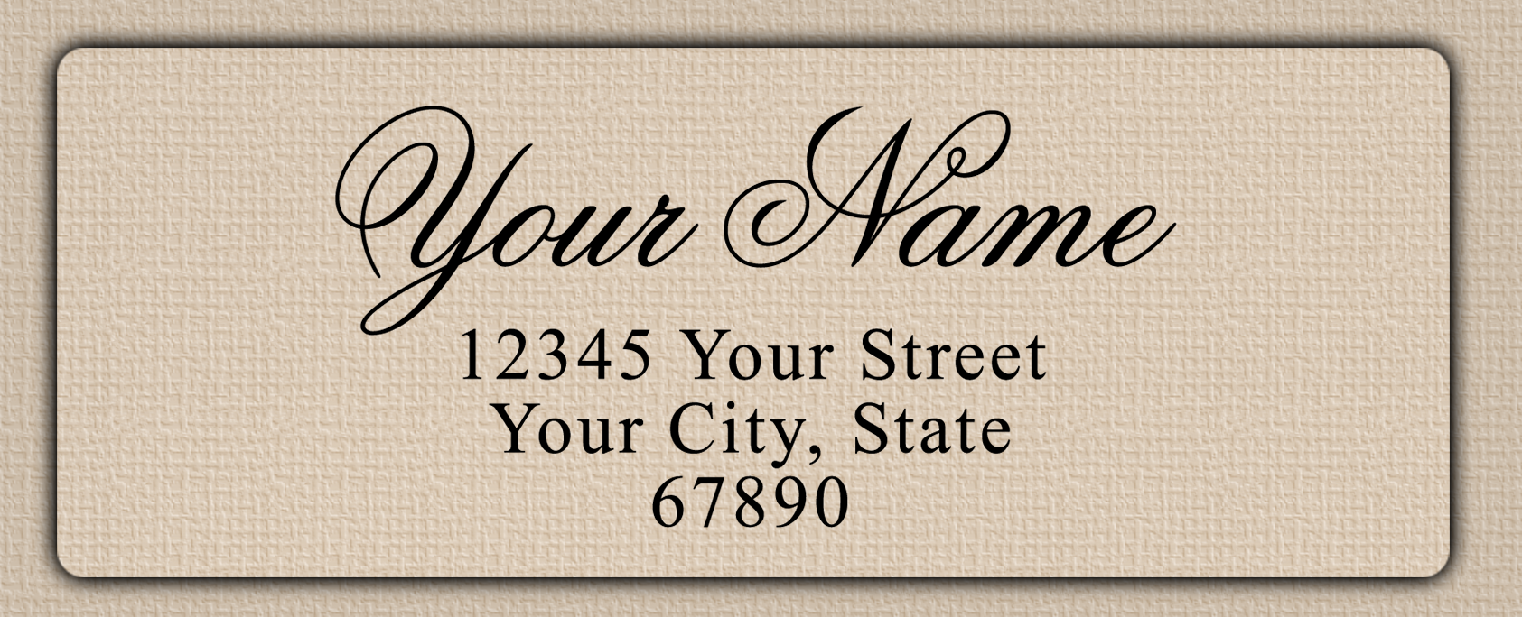 Clear Glossy Luxurious Script Return Address Labels
