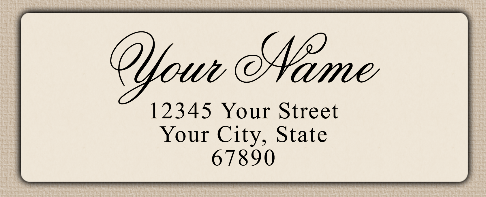 Ivory Luxurious Script Return Address Labels