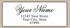 White Luxurious Script Return Address Labels