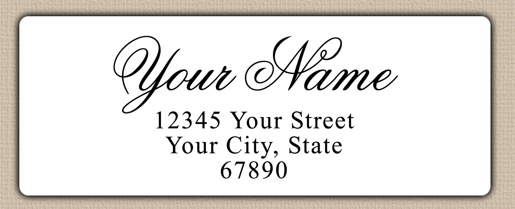 White Luxurious Script Return Address Labels