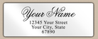 White Glossy Luxurious Script Return Address Labels