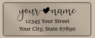 Clear Matt Modern Script With Heart Accent  Return Address Labels