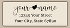 Ivory Modern Script With Heart Accent  Return Address Labels