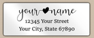 White Glossy Modern Script With Heart Accent  Return Address Labels