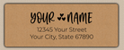 Brown Whimsical Hearts Accent Return Address Labels