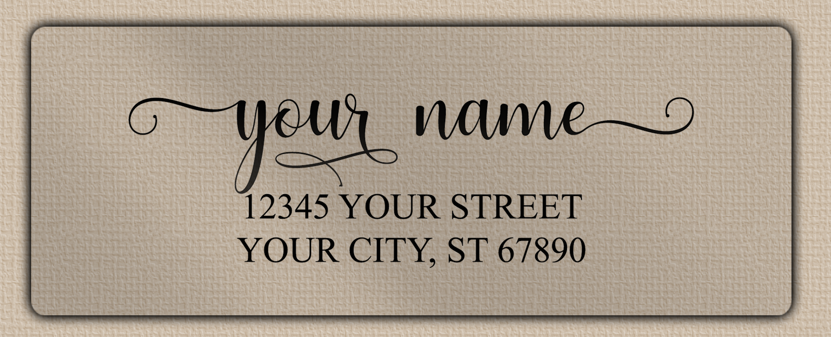 Clear Matt Romantic Feminine Script Return Address Labels