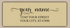 Ecru Romantic Feminine Script Return Address Labels