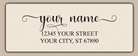 Ivory Romantic Feminine Script Return Address Labels