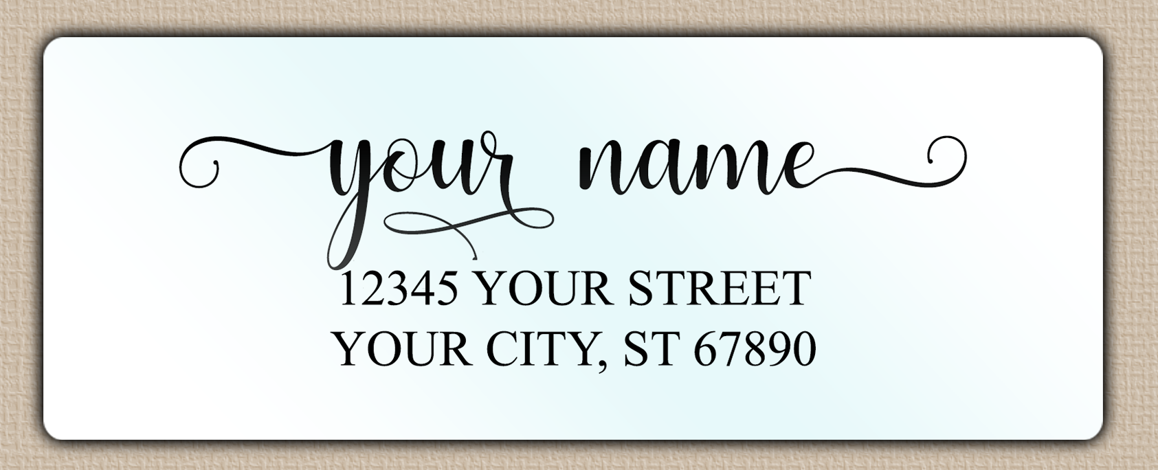 Waterproof Romantic Feminine Script Return Address Labels