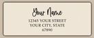Ivory Bouncy Handwriting Script Return Address Labels
