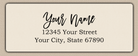 Ivory Bouncy Modern Script Return Address Labels