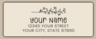 Ivory Morning Glory Line Art Return Address Labels