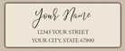 Ivory Elegant Flowing Script Return Address Labels