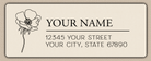 Ivory Poppy Line Art Return Return Address Labels