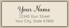 Ivory Charming Cursive Script Return Address Labels