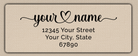 Clear Glossy Elegant Flourish Heart Return Address Labels