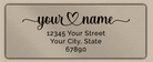 Clear Matt Elegant Flourish Heart Return Address Labels