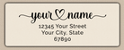 Ivory Elegant Flourish Heart Return Address Labels