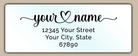 Waterproof Elegant Flourish Heart Return Address Labels