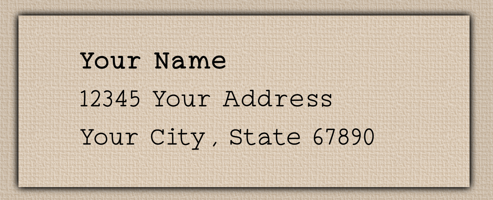 Clear Glossy Minimalist Typewriter Return Address Labels
