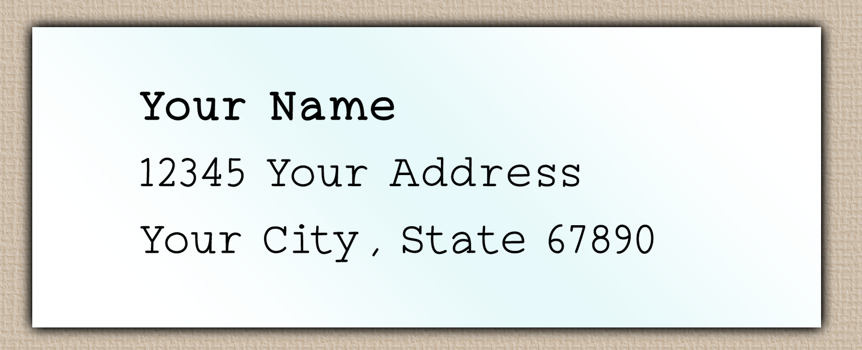 Waterproof Minimalist Typewriter Return Address Labels