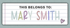 Lined Paper Name Stickers - this belongs to option