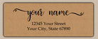 Brown Heart Flourish Return Address Labels