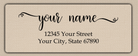 Clear Glossy Heart Flourish Return Address Labels