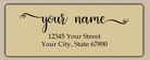 Ecru Heart Flourish Return Address Labels