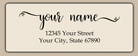 Ivory Heart Flourish Return Address Labels