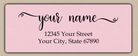 Pink Heart Flourish Return Address Labels